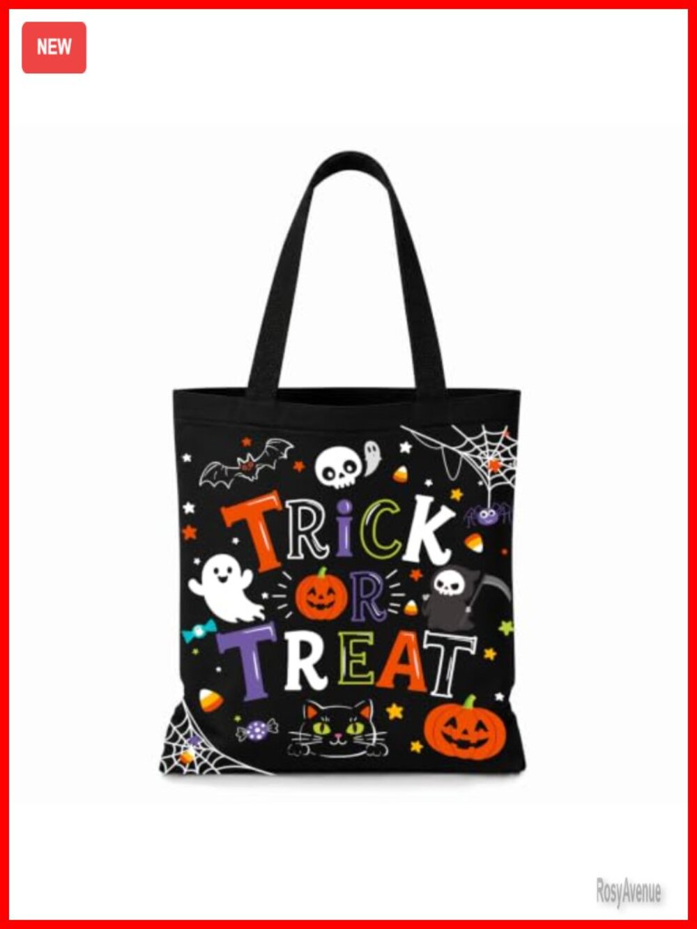 Gatherfun Halloween Tote Bag Large Reusable Canvas Trick or Treat Bag